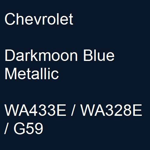 Chevrolet, Darkmoon Blue Metallic, WA433E / WA328E / G59.